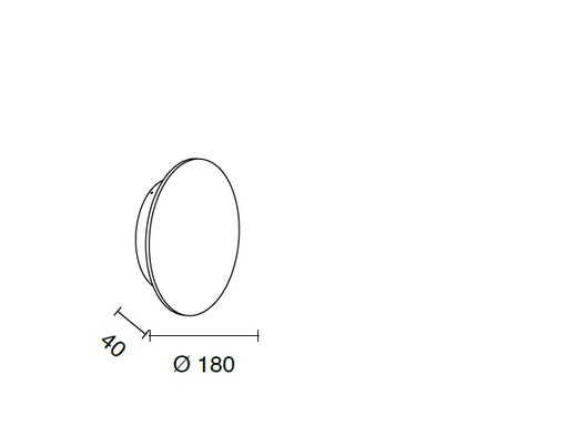 TETA APPLIQUE D.18CM IP65 9W 731LM 4000K ANTRACITE