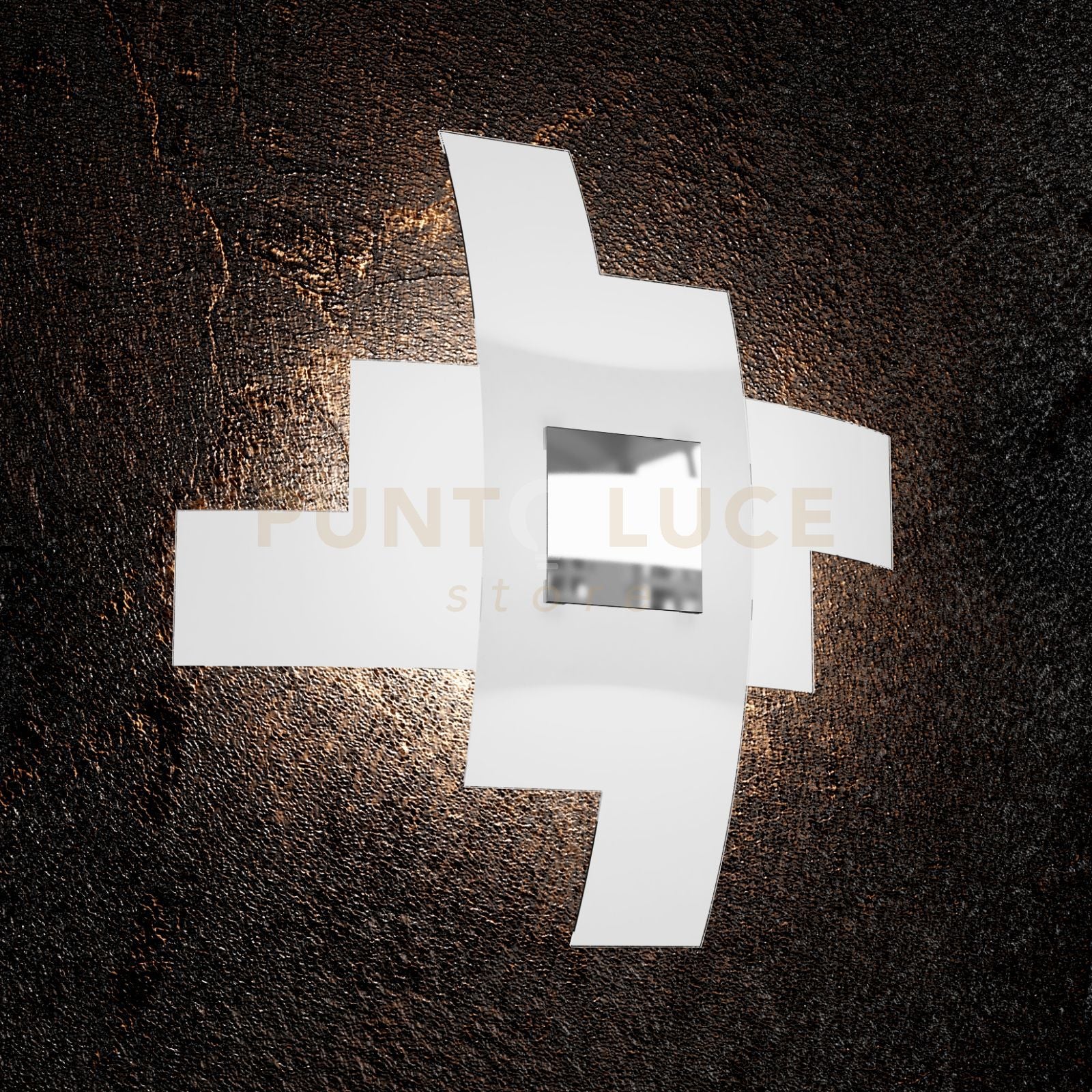 TETRIS COLOR APPLIQUE-PLAFONIERA D.55 CM. 4 LUCI CROMO 1121-55-CR