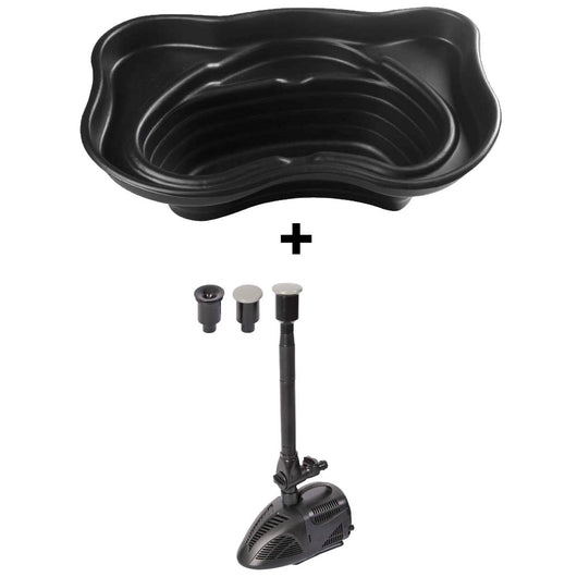 Laghetto per giardino termoformato da 250 lt + pompa per laghetto vx 800 litri/h laghetto magic