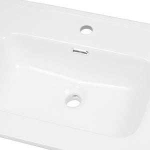 Lavabo ad incasso in ceramica bianco lucido per mobili bagno *** misure 61x46 cm, confezione 1