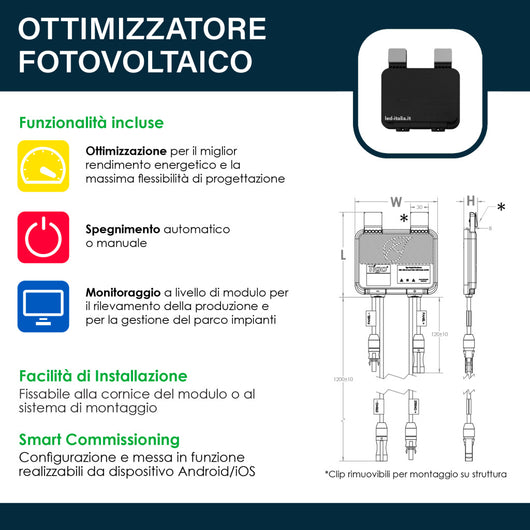 TG-TS4 Tigo Ottimizzatore di Potenza Smart per Pannelli Solari Fotovoltaici fino a 700W 80V 15A