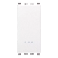 Vimar pulsante 1p no 10a illuminabile con tasto sostituibile serie eikon *** colore bianco, confezione 1