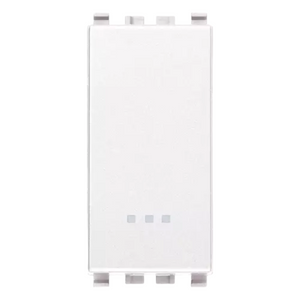 Vimar pulsante 1p no 10a illuminabile con tasto sostituibile serie eikon *** colore bianco, confezione 1