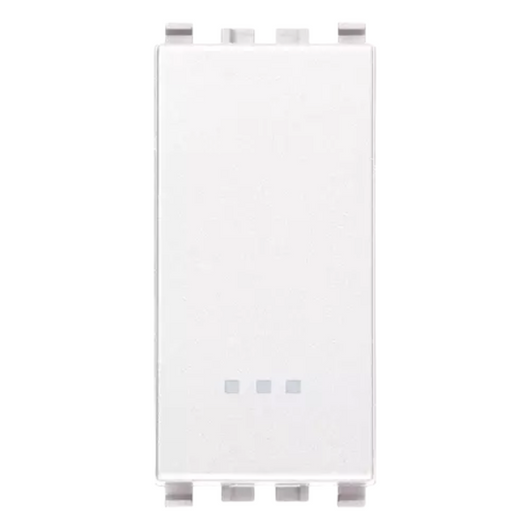Vimar pulsante 1p no 10a illuminabile con tasto sostituibile serie eikon *** colore bianco, confezione 1