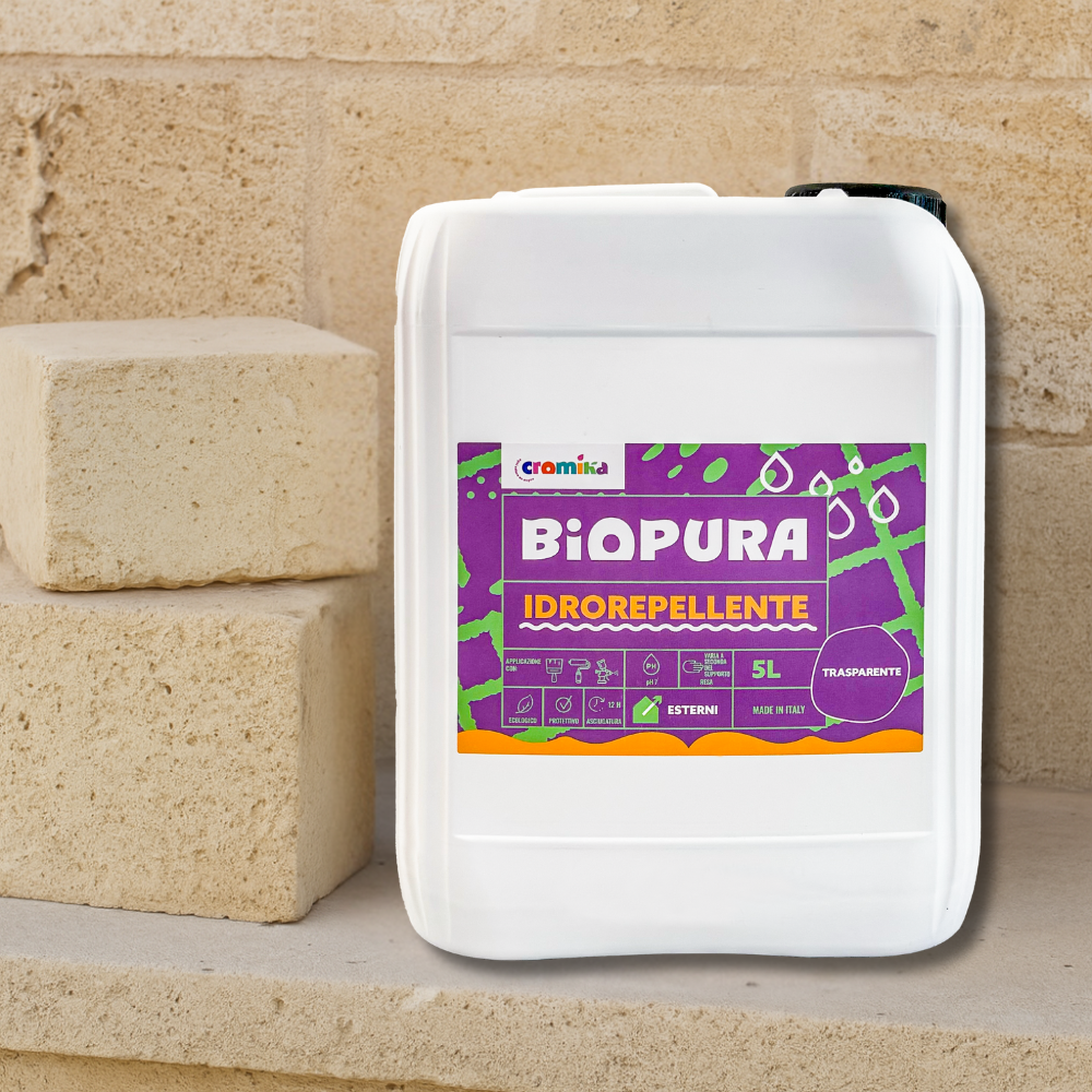 Idrorepellente siliconico trasparente acqua pronto uso linea biopura cromika *** formato 5 lt, confezione 1