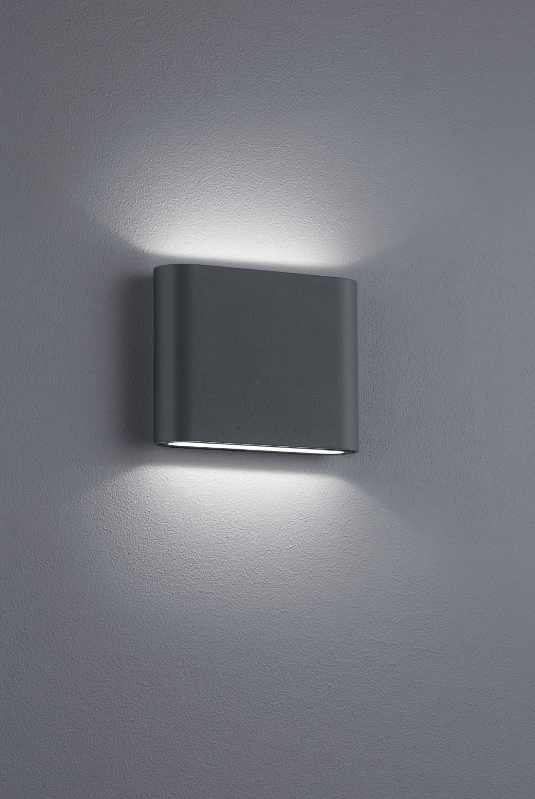 THAMES II APPLIQUE DA ESTERNO LED 5W 520lm, 3000K BI-EMISSIONE FUSIONE ALLUMINIO ANTRACITE OPACO IP54 L. 11,5CM