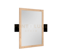 THEA SPECCHIO DA PARETE CON CORNICE LISCIA CON GANCI X INSTALLAZIONE ORIZZONTALE E VERTICALE 48X68CM