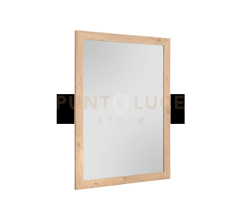 THEA SPECCHIO DA PARETE CON CORNICE LISCIA CON GANCI X INSTALLAZIONE ORIZZONTALE E VERTICALE 48X68CM