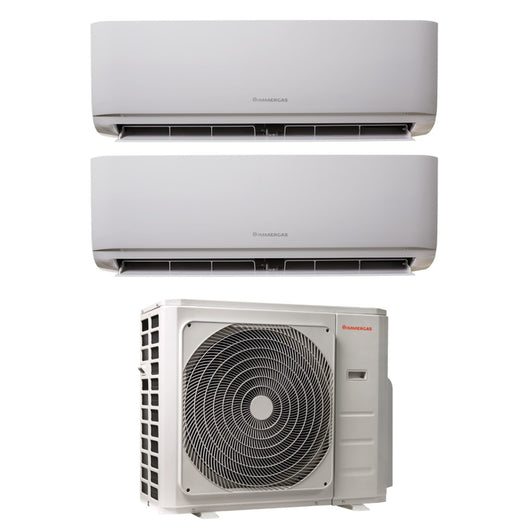 Climatizzatore Condizionatore Immergas Dual Split Inverter serie THOR 9+9 con MULTI 18-2 R-32 Wi-Fi Optional 9000+9000