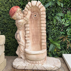 Fontana giardino calcestruzzo cemento senza rubinetto 75x35xh.91cm modello bimbo