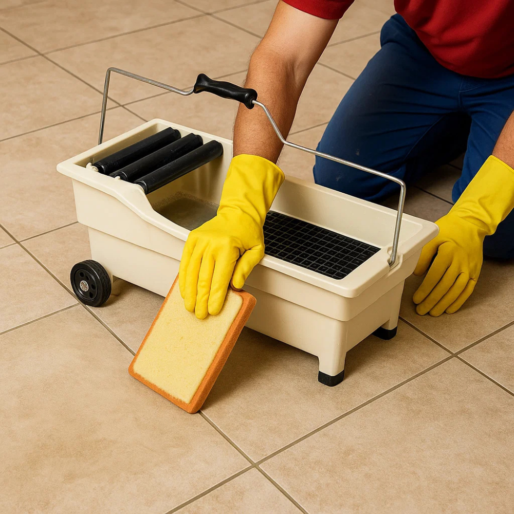 Vasca plastica antiurto 20 litri frattone spugna sweepex lavaggio