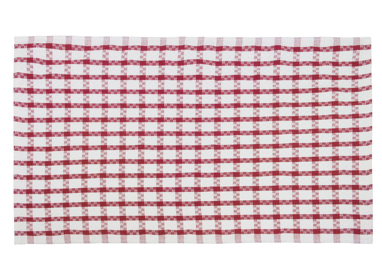 Set 6 Strofinaccio Asciugamano Cucina In Cotone Tinto Filo Modello Tiffany