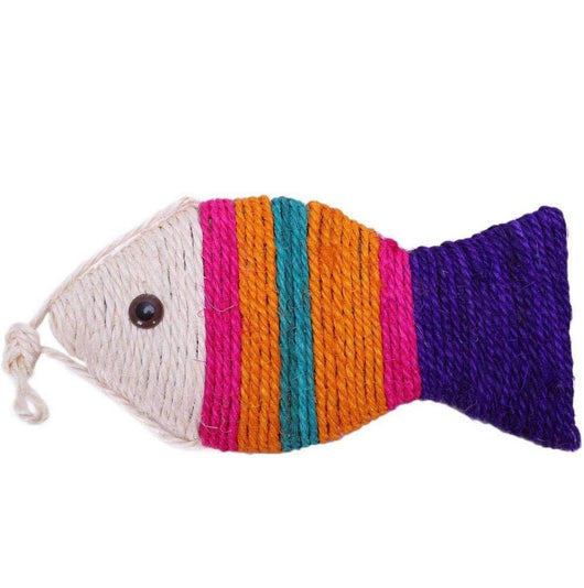 TIRAGRAFFI PER GATTI FORMA DI PESCE GIOCHI GIOCO 25CM. ART-14222-223