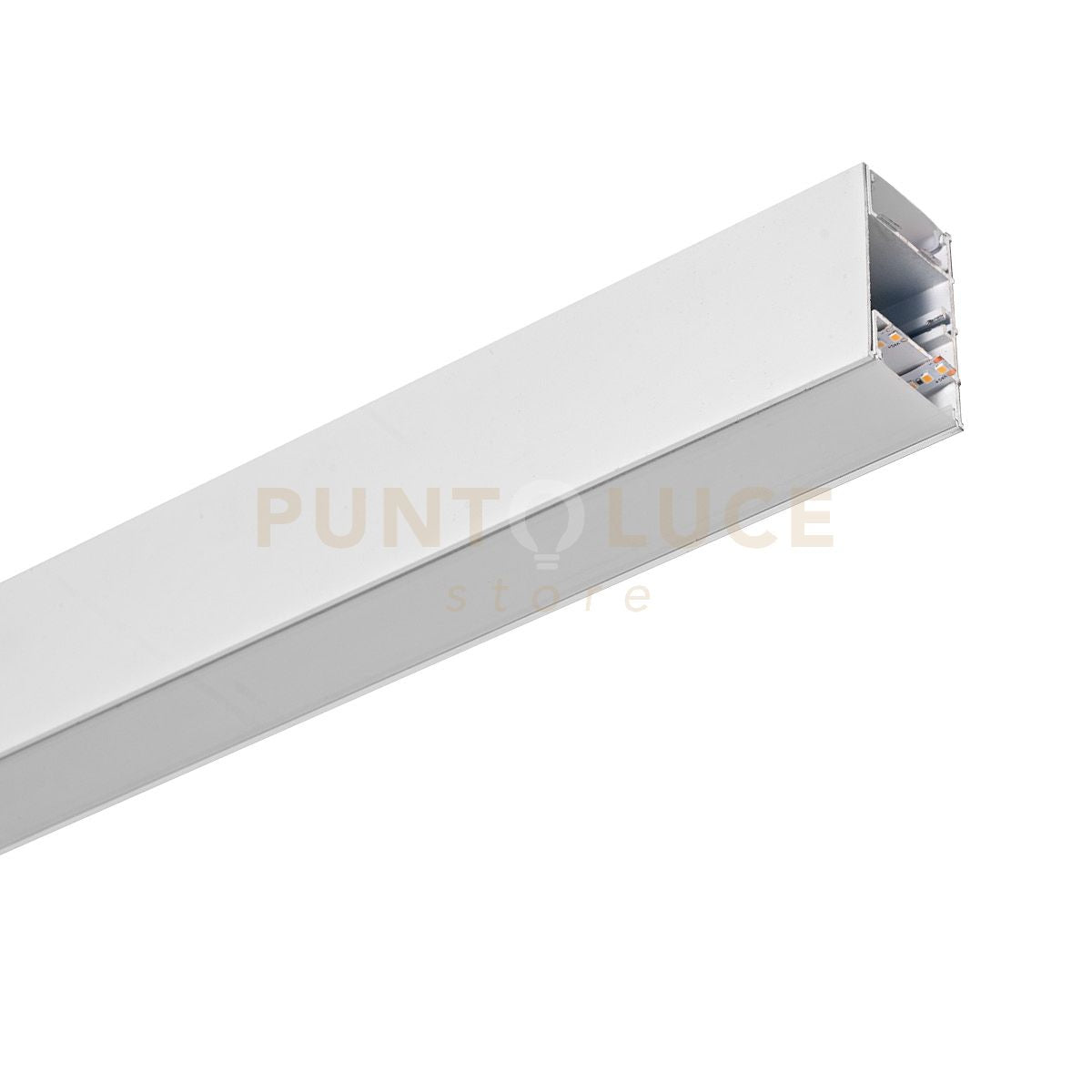 TIRANA PROFILO IN ALLUMINIO SEZIONABILE COLORE  BIANCO 3MT PARETE/SOFFITTO/SOSPENSIONE PIU DIFFUSORE