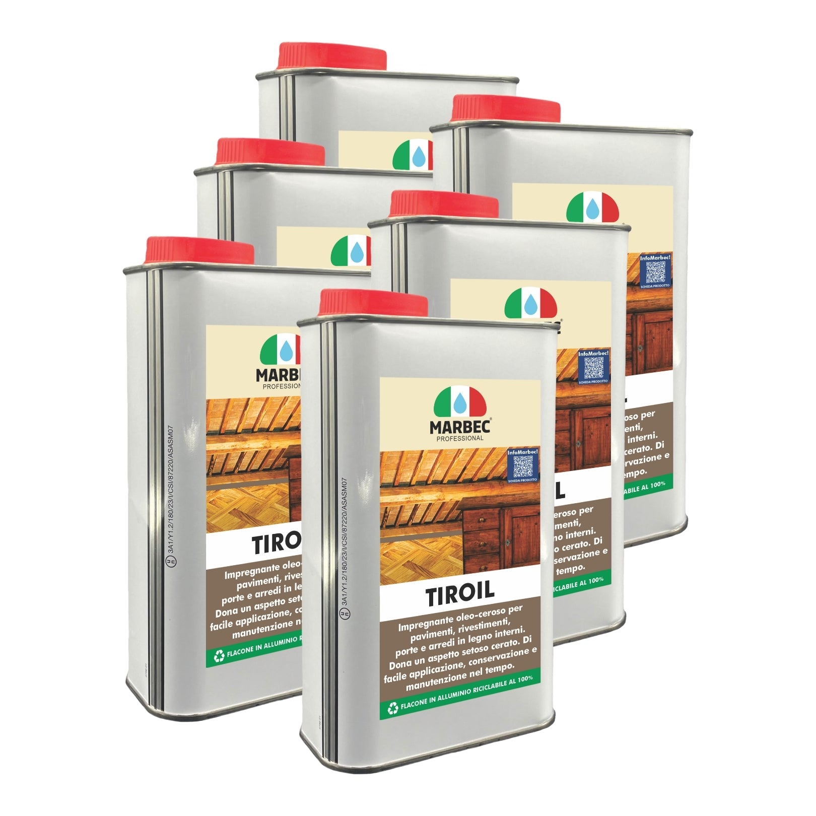 Impregnante per legno TIROIL   1LTx6Pz