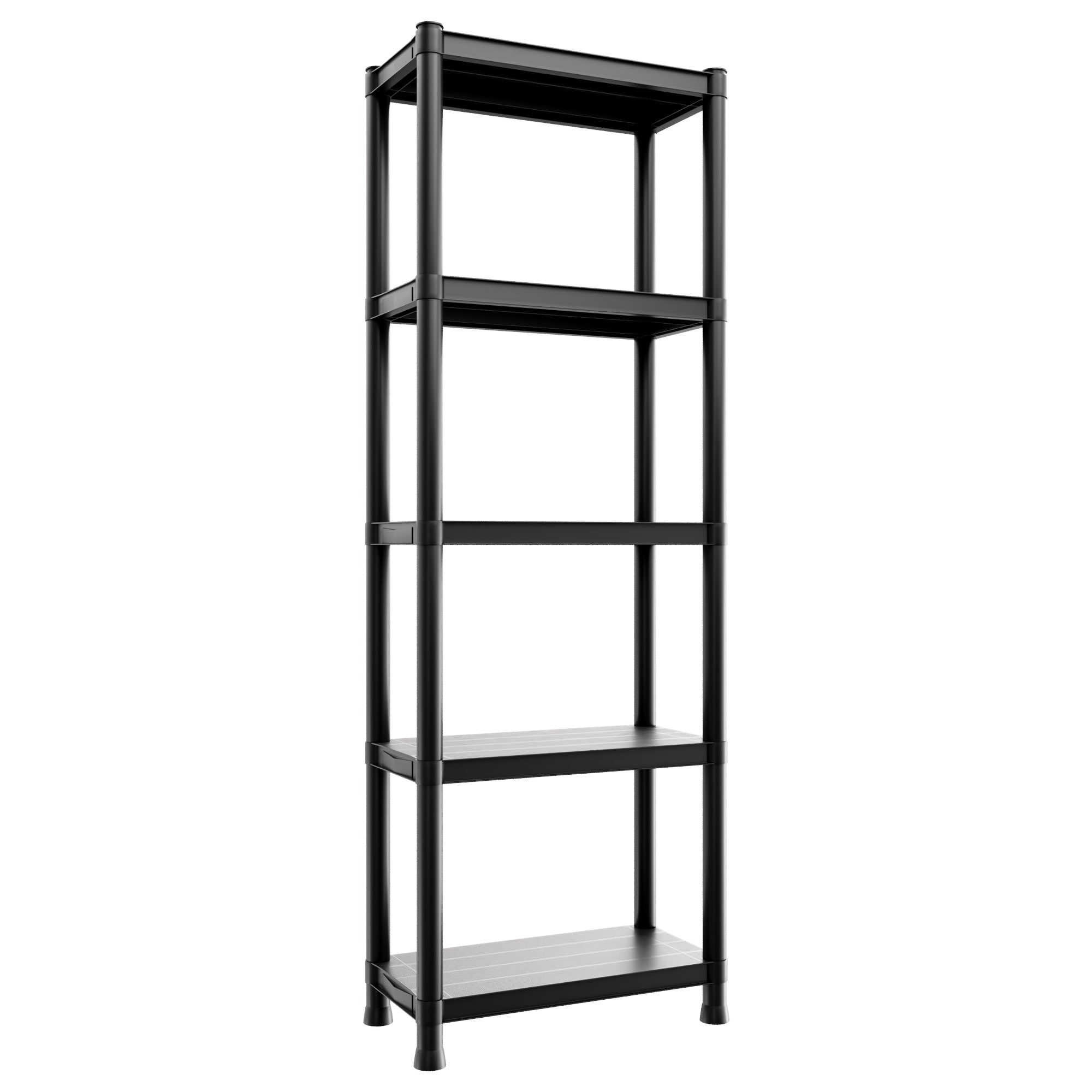 Titan S - Scaffale Modulare 5 Ripiani 60x30xH180 cm in Resina Nero