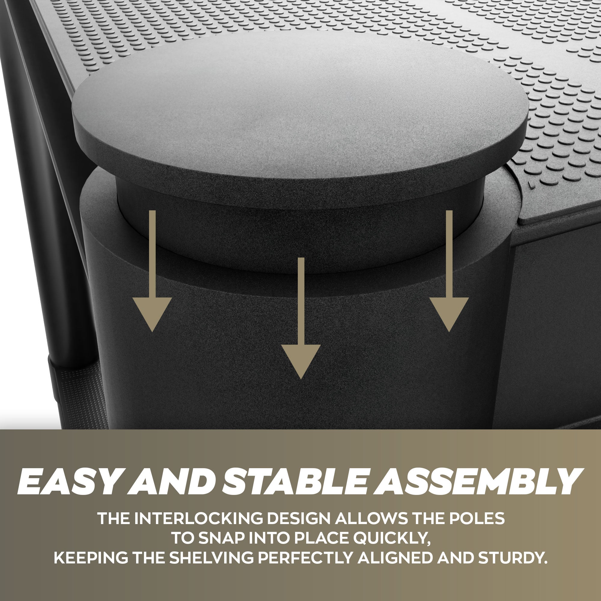 Titan S - Scaffale Modulare 5 Ripiani 60x30xH180 cm in Resina Nero