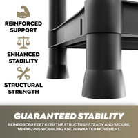 Titan S - Scaffale Modulare 5 Ripiani 60x30xH180 cm in Resina Nero