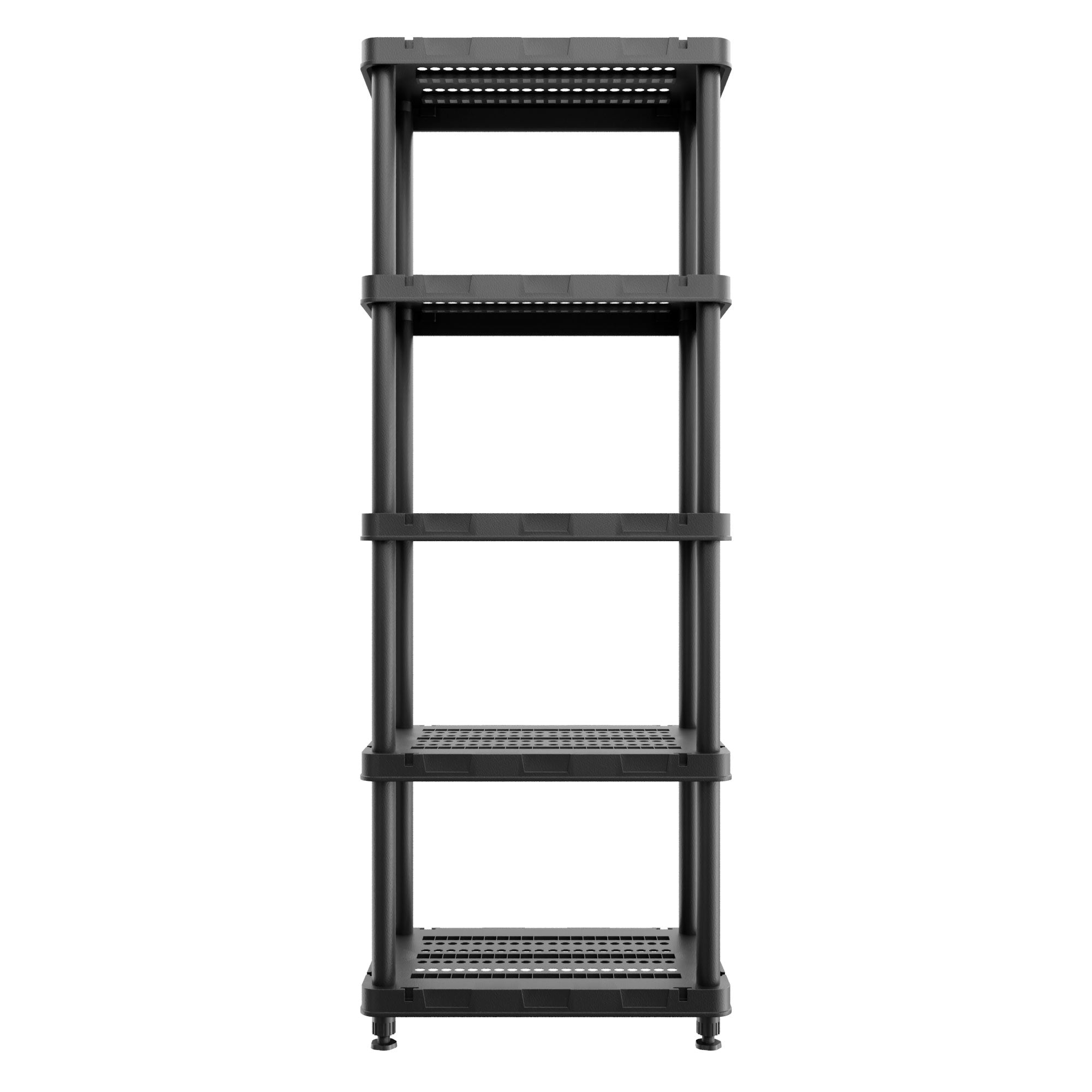 Titan X - Scaffale Modulare 5 Ripiani 90x45xH185 cm in Resina Nero