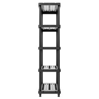 Titan X - Scaffale Modulare 5 Ripiani 90x45xH185 cm in Resina Nero