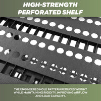 Titan X - Scaffale Modulare 5 Ripiani 90x45xH185 cm in Resina Nero