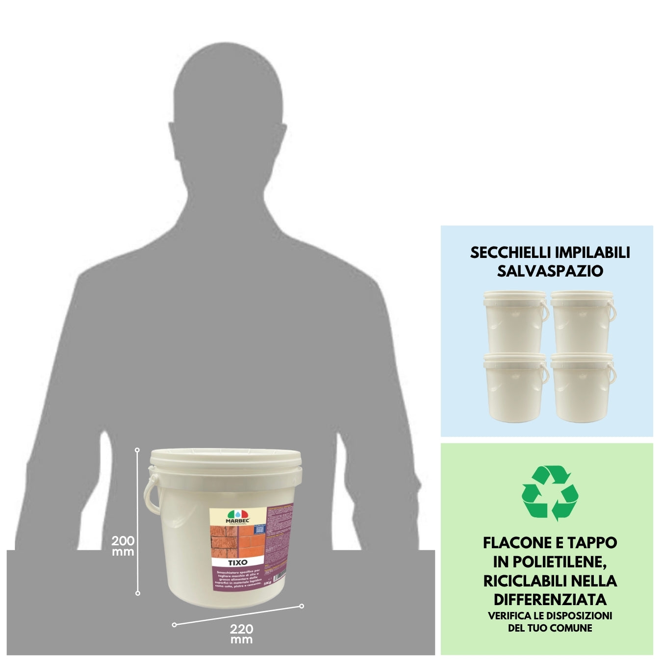 Come togliere le macchie di olio alimentare TIXO   5KG