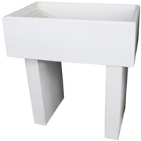 Pilozza lavatoio ostuni bianco 84 x 50 x h.28 cm con piedi 10 x 40 x h 60 cm