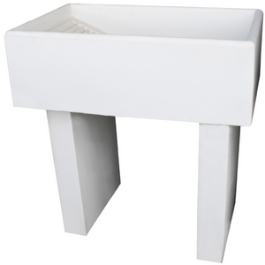 Pilozza lavatoio ostuni bianco 84 x 50 x h.28 cm con piedi 10 x 40 x h 60 cm