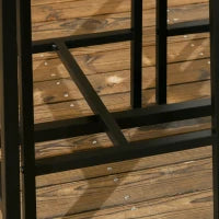 Set Bar da 3 Pezzi, Tavolo da Bar, 2 Sedie, MDF, Telaio in Metallo, Resistente all'Acqua, Marrone