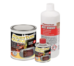 Power Tank GUM Trattamento Serbatoio Moto 20/25 LT Medium 700 gr per interno Serbatoi Elimina Ruggine Arrugginito Moto d'epoca Vespa Ciao Antiruggine