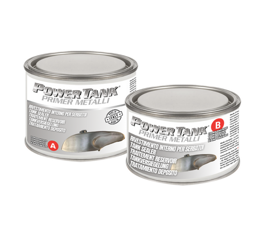 Power Tank Trattamento Primer Metalli Big 720 Gr Per Serbatoio Alluminio Acciaio Kit Big 720 Grammi per Auto Moto Scooter Vespa Auto d'Epoca