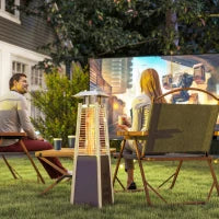 Stufa a Gas Butano Portatile 3 kW con Temperatura Regolabile Sistema Antiribaltamento e Accensione a Pressione Argento e Bronzo