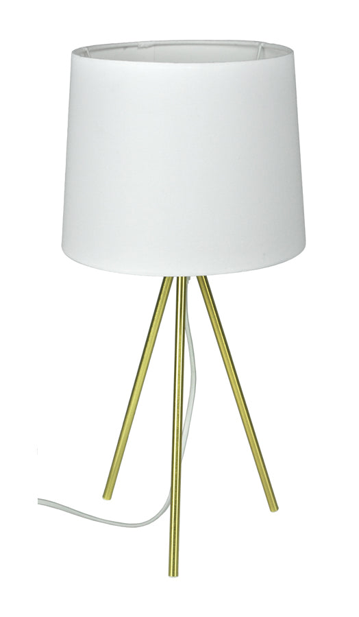 Lampada da tavolo con treppiede in metallo dorato, abat jour mod. Michelle TL22MIPM
