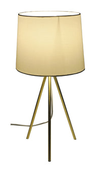 Lampada da tavolo con treppiede in metallo dorato, abat jour mod. Michelle TL22MIPM