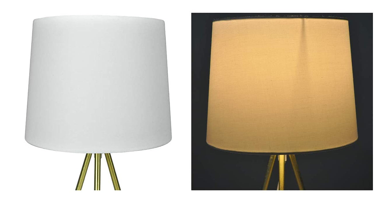 Lampada da tavolo con treppiede in metallo dorato, abat jour mod. Michelle TL22MIPM