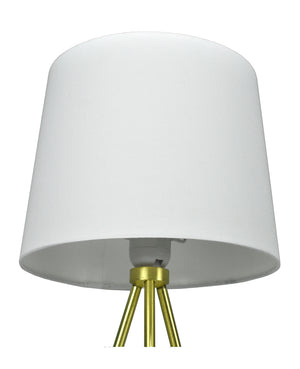 Lampada da tavolo con treppiede in metallo dorato, abat jour mod. Michelle TL22MIPM