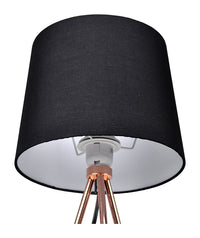 Lampada da tavolo con treppiede in metallo color oro rosa, abat jour mod. Michelle TL23MIPM