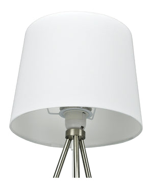 Lampada da tavolo con treppiede in metallo argentato, abat jour mod. Michelle TL24MIPM