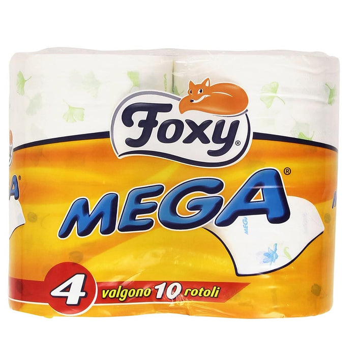 Foxy carta igienica mega 2 veli decorata 6 confezioni da 4 maxi rotoli ciascuno