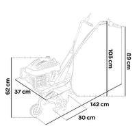 Tukang 140 - Motozappa per Orto a Scoppio a Benzina 4 tempi 2.5HP Motore 140cc con 4 Frese Ø30 cm