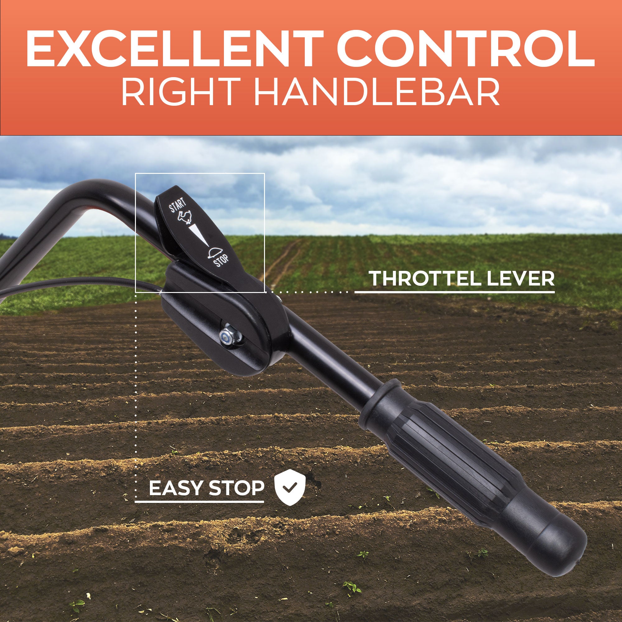 Tukang 140 - Motozappa per Orto a Scoppio a Benzina 4 tempi 2.5HP Motore 140cc con 4 Frese Ø30 cm