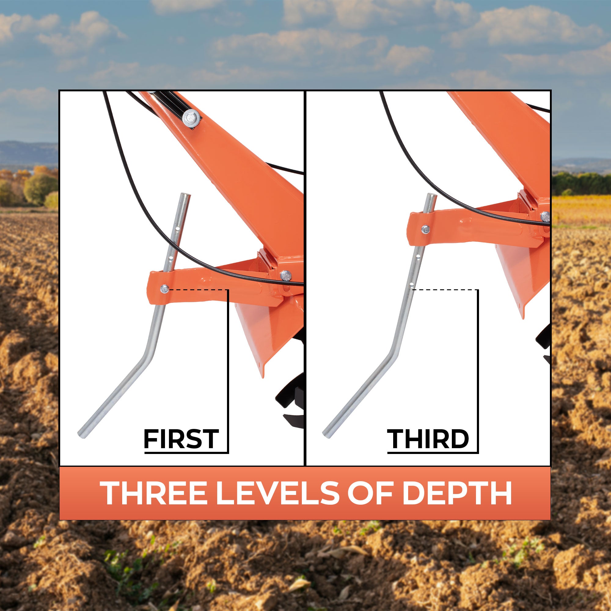 Tukang 140 - Motozappa per Orto a Scoppio a Benzina 4 tempi 2.5HP Motore 140cc con 4 Frese Ø30 cm