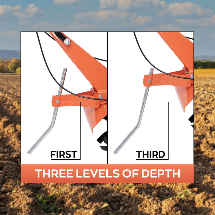 Tukang 140 - Motozappa per Orto a Scoppio a Benzina 4 tempi 2.5HP Motore 140cc con 4 Frese Ø30 cm