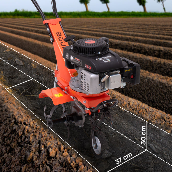 Tukang 140 - Motozappa per Orto a Scoppio a Benzina 4 tempi 2.5HP Motore 140cc con 4 Frese Ø30 cm