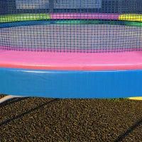 Copertura Tappeto Elastico Ø244x30 cm Pieghevole e Portatile, in Plastica, PE e Schiuma, Multicolore