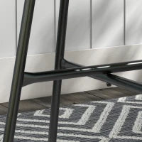 Tavolino da Giardino in Stile Boho in Rattan PE, Superficie in Vetro Temperato, 50x50x50 cm, Nero