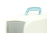 Lettiera Toilette Per Gatti Con Coperchio e Sportello 45x36x32,5cm Mod 700098 Azzurro