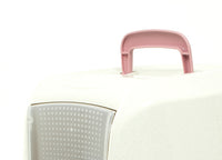 Lettiera Toilette Per Gatti Con Coperchio e Sportello 45x36x32,5cm Mod 700098 Rosa