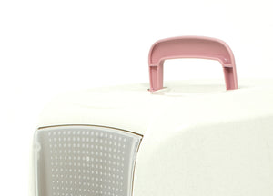 Lettiera Toilette Per Gatti Con Coperchio e Sportello 45x36x32,5cm Mod 700098 Rosa