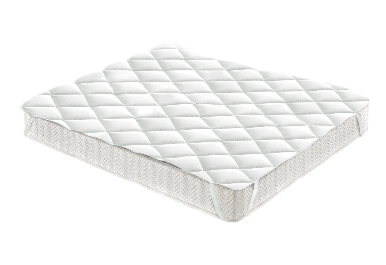 Topper Coprimaterasso Imbottito Trapuntato con Elastici Agli Angoli Modello LH - Piazza E Mezza - Topper